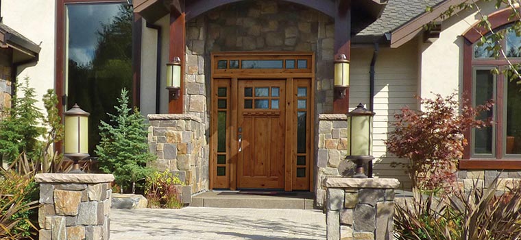 Craftsman 6'8 6 Lite with Dentil Shelf and Sidelites