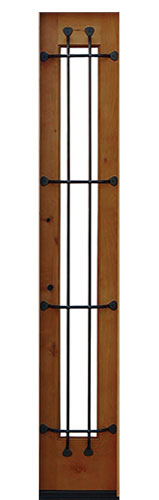alder sidelite 1 lite with iron grille