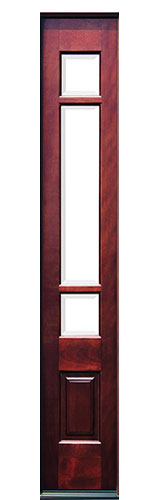 mahogany sidelite - 3 lite
