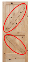uninished barn door straps