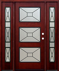 Contemporary 6-8 3 Lite Mistlite with Grilles and Sidelites