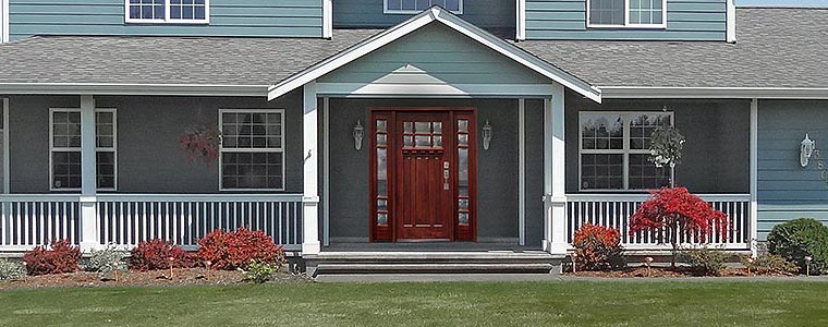 Craftsman 6'8 6 Lite with Dentil Shelf and Sidelites