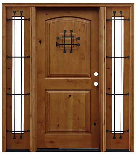 Rustic 6'8 Arched 2 Panel Flush