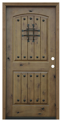 Rustic 6'8 2 Panel Arch Lite